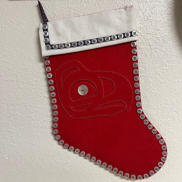 Native Alaskan Christmas Stocking - Raven