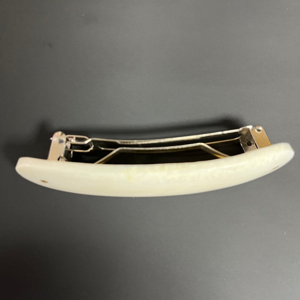 Fossilized Ivory Barrette with Abalone