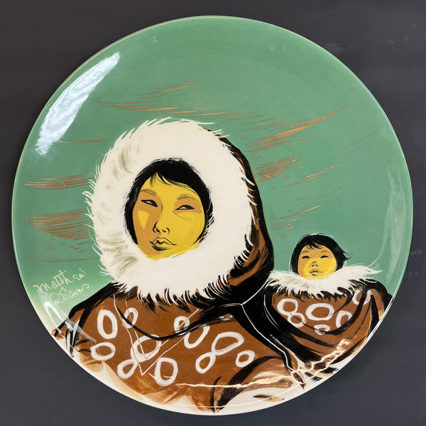 Matthew Adams Alaska Series Plate - Mother and Child