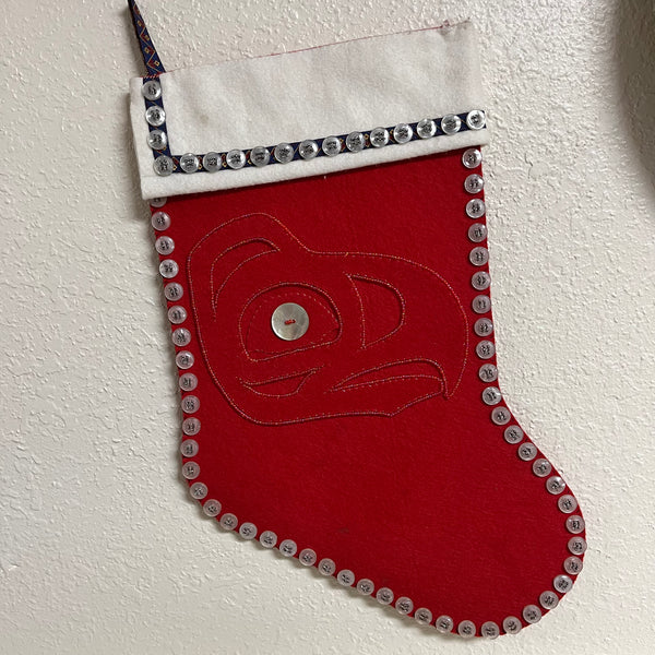 Native Alaskan Christmas Stocking - Raven