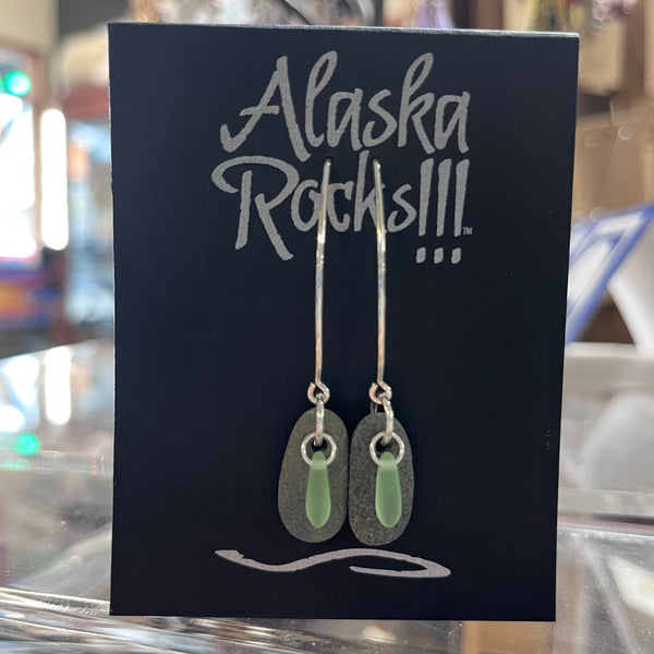 AR12 - Green Grass Bead Earrings