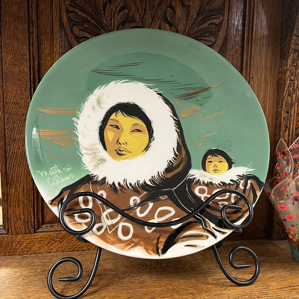 Matthew Adams Alaska Series Plate - Mother and Child