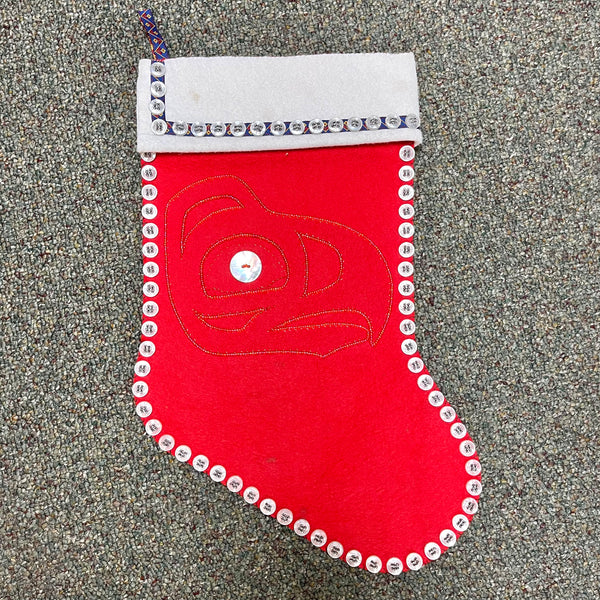 Native Alaskan Christmas Stocking - Raven