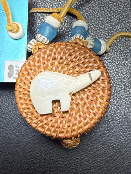 2" ROUND HAND WOVEN GRASS BASKET WITH LID