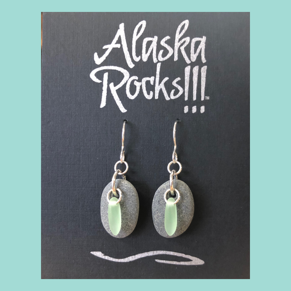AR12 - Green Grass Bead Earrings