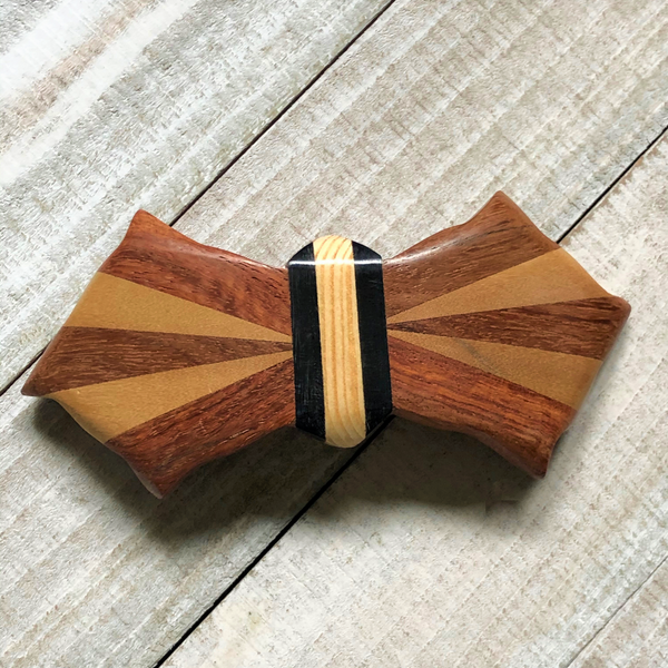 WOOD HAIR BARRETTE
