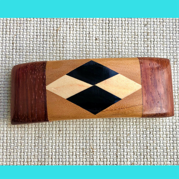 WOOD HAIR BARRETTE
