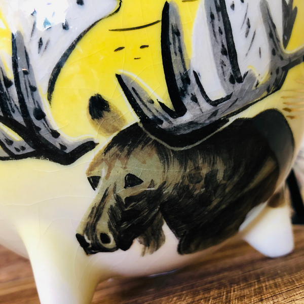 Matthew Adams Alaska Series - Footed Bowl Moose