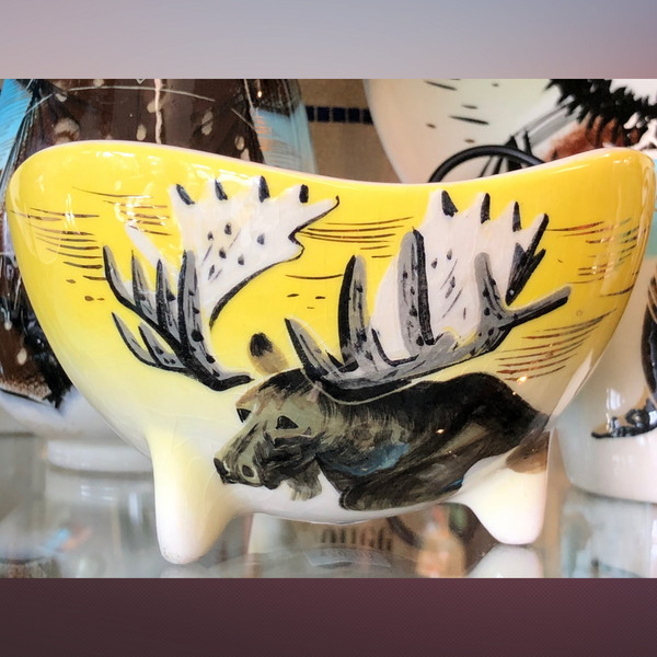 Matthew Adams Alaska Series - Footed Bowl Moose