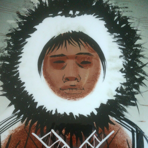 Sascha Brastoff Alaska Series Plate - Native Alaskan Girl