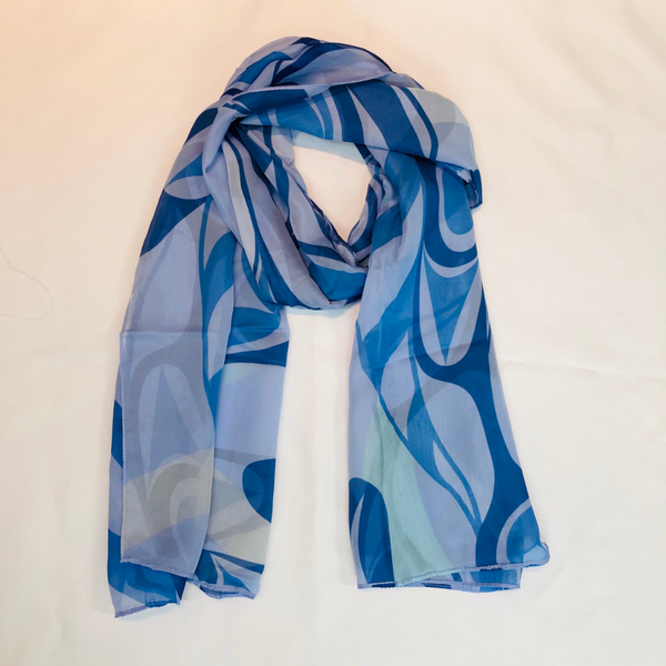 Chiffon Scarf - Orca Whale Print