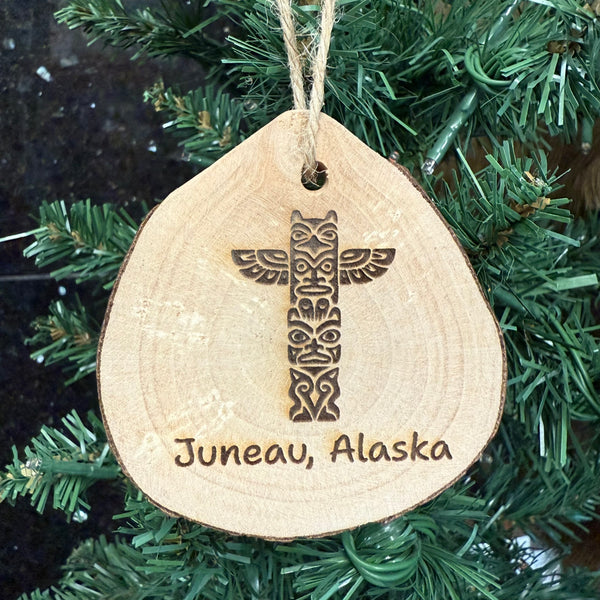Handmade Alaska Wood Ornament – Totem