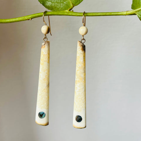 Fossil Walrus Ivory Earrings