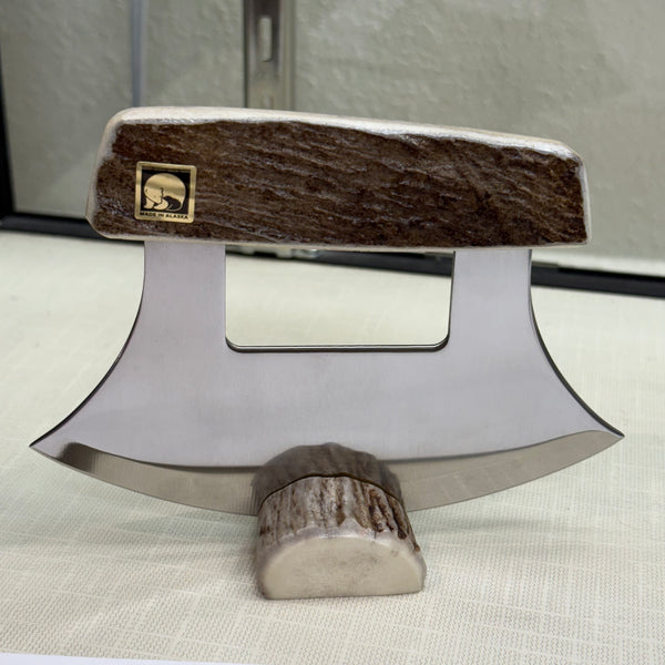 Handmade Alaska Ulu Knife – Diamond Willow, Moose Antler or Elk Antler | Made in Juneau