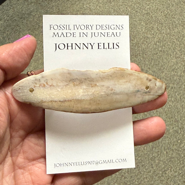 Fossilized Ivory Hair Barrette – Mariah