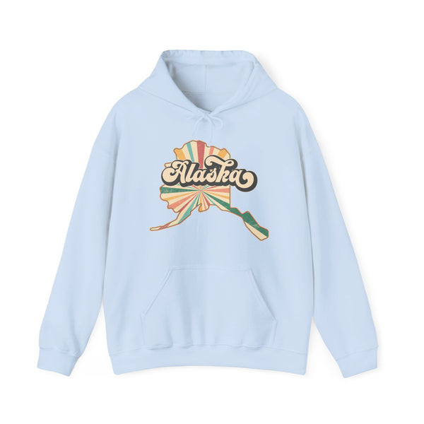 Alaska State Retro Vintage Map Heavy Blend Hoodie