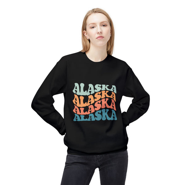 Alaska Retro Stacked Crewneck Sweatshirt