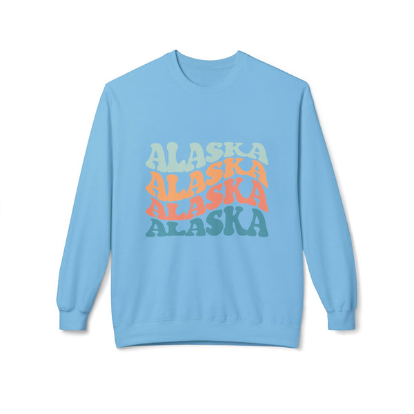 Alaska Retro Stacked Crewneck Sweatshirt