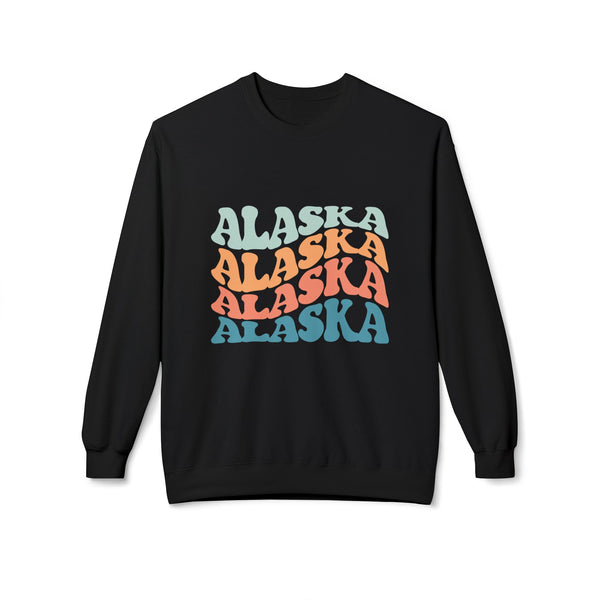 Alaska Retro Stacked Crewneck Sweatshirt