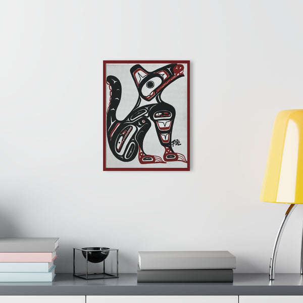 Acrylic Wall Art, Native Wolf Design Print Decor, Unique Home Decor, Gift for Wolf Lovers, Office Wall Art, Contemporary Animal Artwork