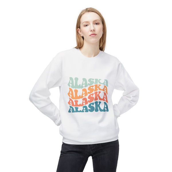 Alaska Retro Stacked Crewneck Sweatshirt