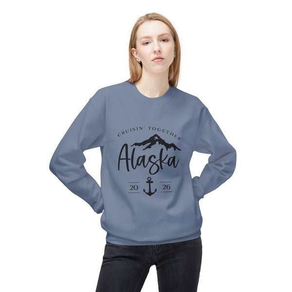 Alaska Cruisin' Crewneck Sweatshirt — Anchor & Mountain Travel Pullover