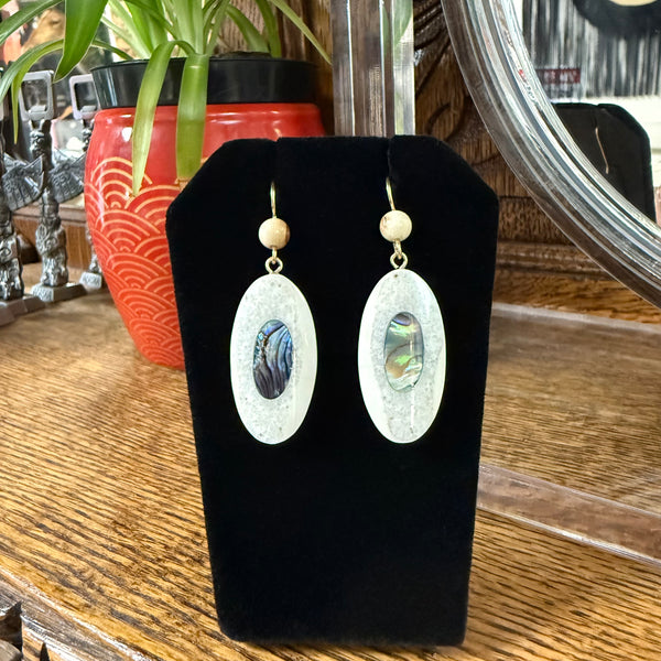 Fossilized Walrus Ivory Earrings