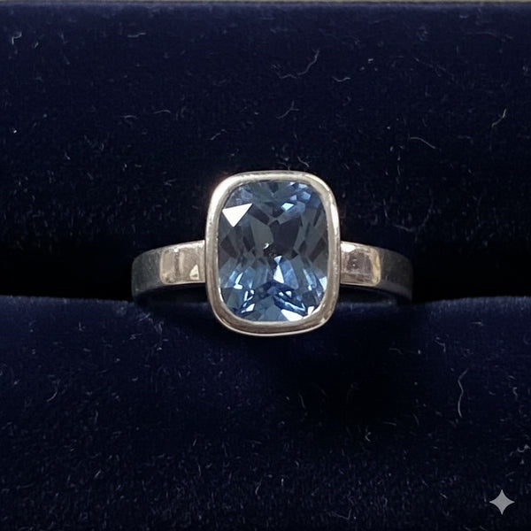 Faceted Blue Topaz Ring