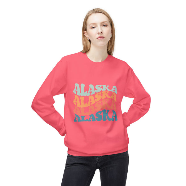 Alaska Retro Stacked Crewneck Sweatshirt