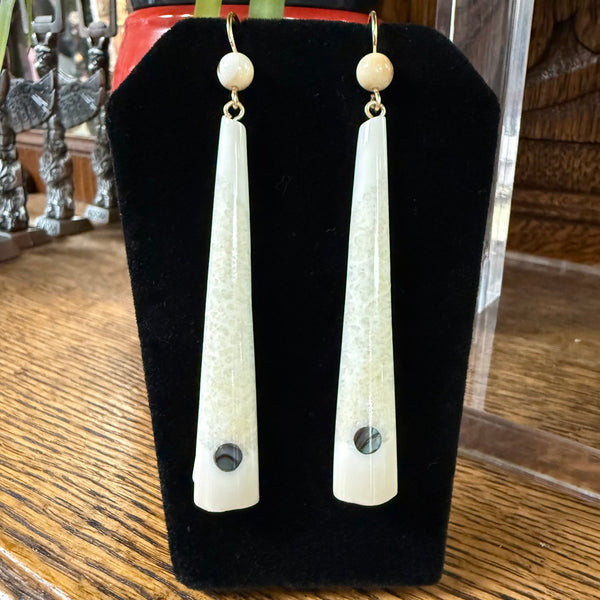 Fossil Walrus Ivory Earrings