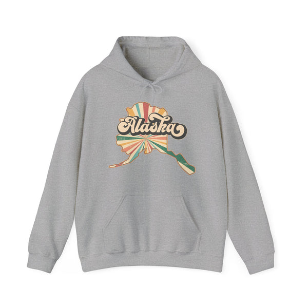 Alaska State Retro Vintage Map Heavy Blend Hoodie