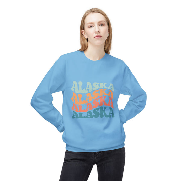 Alaska Retro Stacked Crewneck Sweatshirt