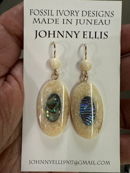 Fossil Walrus Ivory Earrings