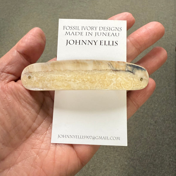 Fossilized Ivory Hair Barrette – Mariah