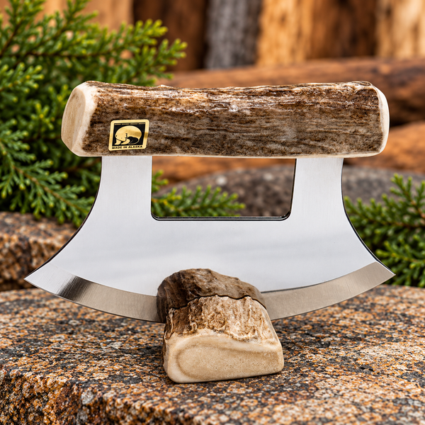 Handmade Alaska Ulu Knife – Diamond Willow, Moose Antler or Elk Antler | Made in Juneau