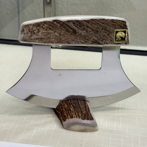 Handmade Alaska Ulu Knife – Diamond Willow, Moose Antler or Elk Antler | Made in Juneau