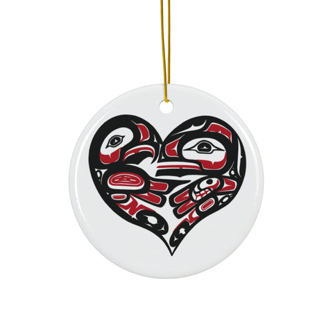 Ceramic Ornaments - Tlingit Haida Alaska Tribes Decor (1pc, 3pcs, 5pcs, 10pcs)