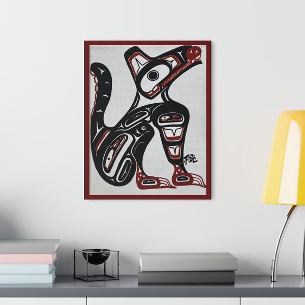 Acrylic Wall Art, Native Wolf Design Print Decor, Unique Home Decor, Gift for Wolf Lovers, Office Wall Art, Contemporary Animal Artwork