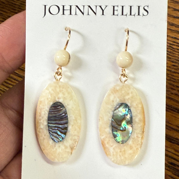 Fossilized Walrus Ivory Earrings