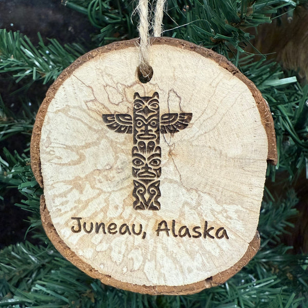 Handmade Alaska Wood Ornament – Totem
