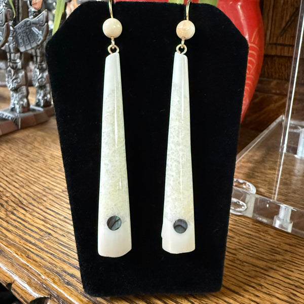 Fossil Walrus Ivory Earrings