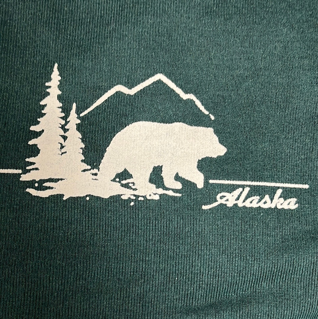 Adult T-shirt, ATS Lodge, bear forest green