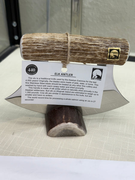 Handmade Alaska Ulu Knife – Diamond Willow, Moose Antler or Elk Antler | Made in Juneau