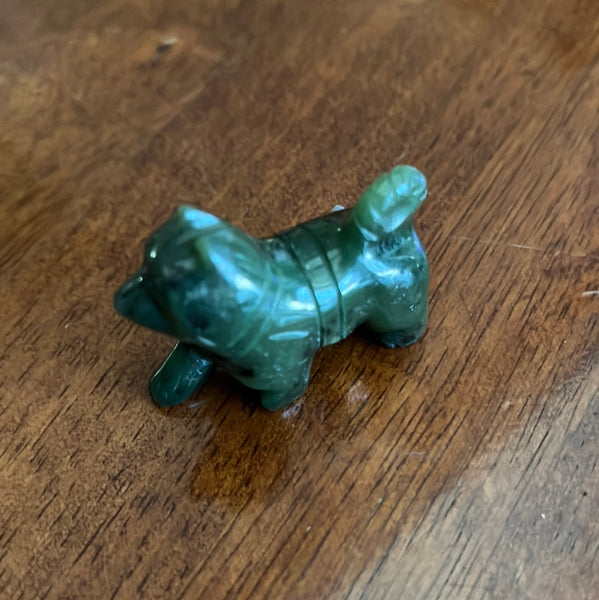 Jade Figurine - Husky Dog