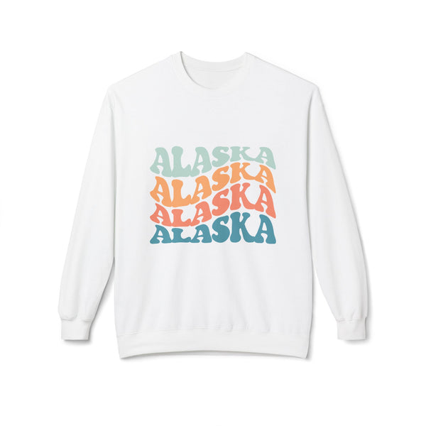 Alaska Retro Stacked Crewneck Sweatshirt