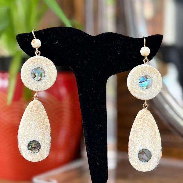 Fossil Walrus Ivory Earrings