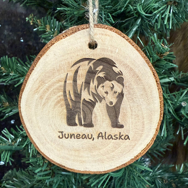 Handmade Alaska Wood Ornament – Juneau Alaska Christmas Ornament | Local Artist