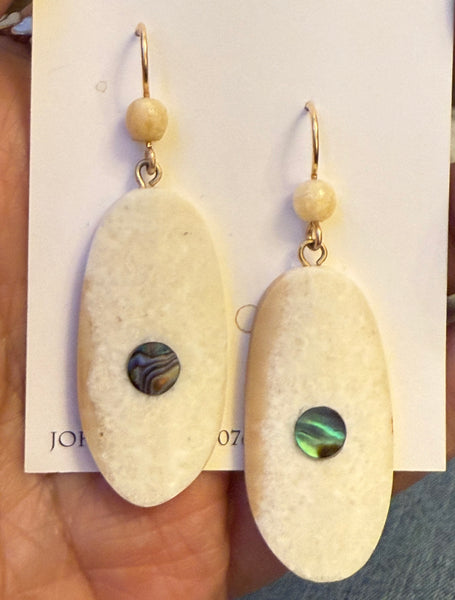 Fossil Walrus Ivory Earrings