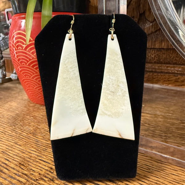 Fossil Walrus Ivory Earrings