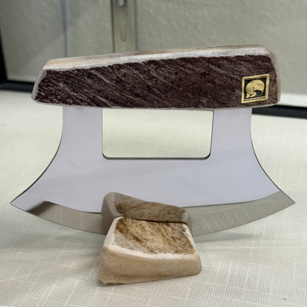 Handmade Alaska Ulu Knife – Diamond Willow, Moose Antler or Elk Antler | Made in Juneau